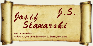 Josif Slamarski vizit kartica